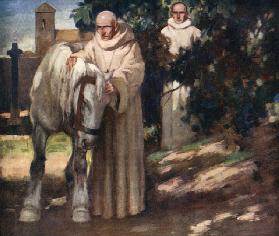 Saint Columba und das weiße Pferd