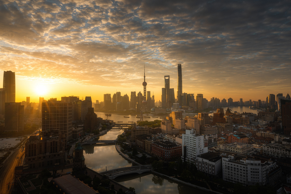 Sonnenaufgang in Shanghai von Steve Zhang
