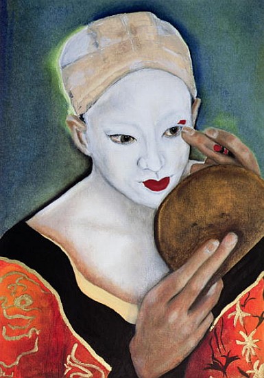 Kabuki, Tamasaburo as Izayoi (oil on canvas)  von Stevie  Taylor