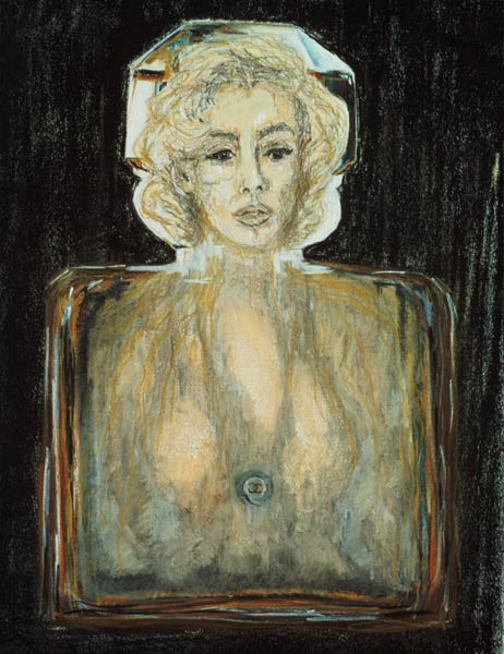 Marilyn in Chanel, 1996 (pastel, pencil and charcoal on paper)  von Stevie  Taylor
