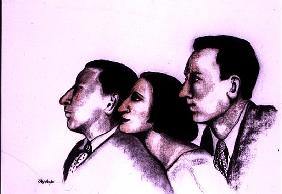 The Sitwells, 2000 (pastel and charcoal on paper) 
