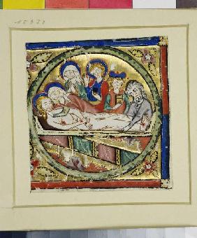 Grablegung Christi: Miniatur aus dem "Katharinentaler Graduale" Um 1312