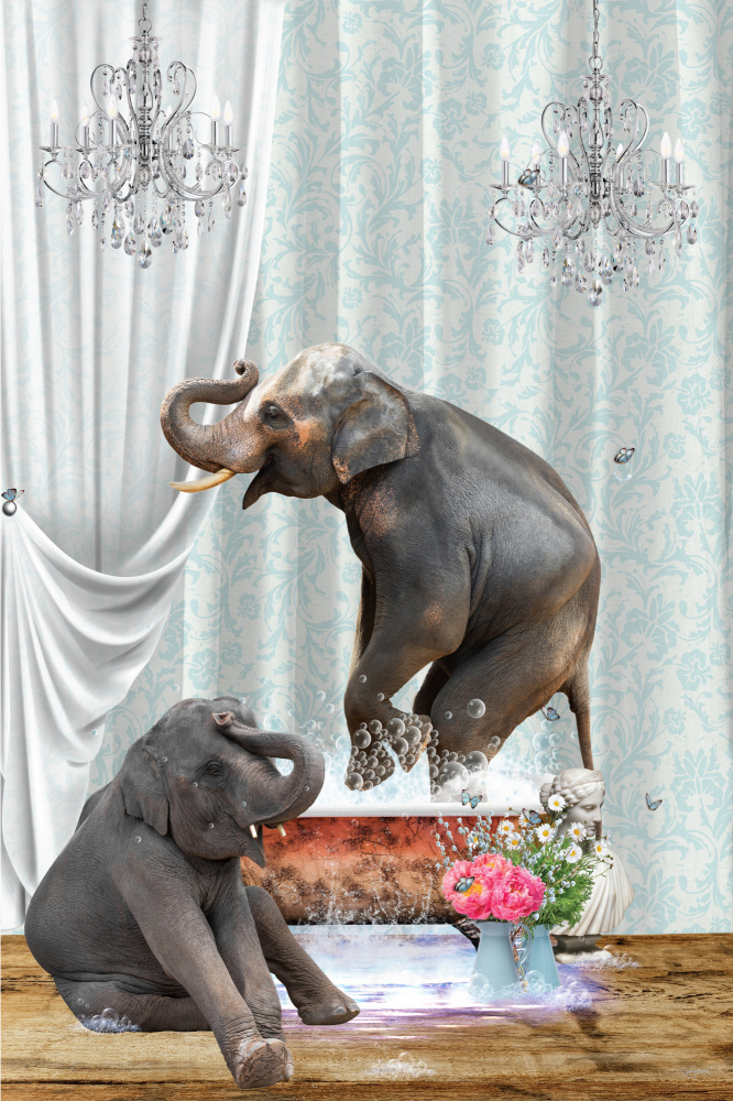 Elefanten und Blasen von Sue Skellern