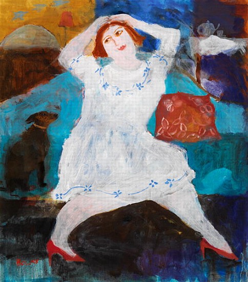 The Red Shoes, 2004 (oil on board)  von Susan  Bower