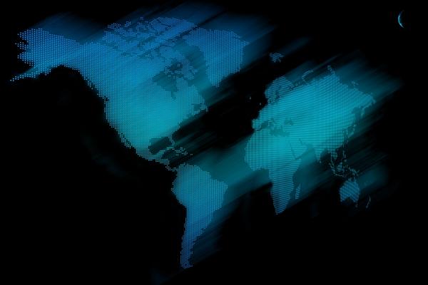 World Map Cyberspace von Sven Taubert