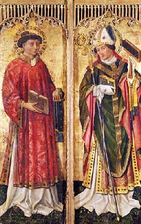 St. Stephen and St. Blaise, from the Altarpiece of Pierre Rup, c.1450
