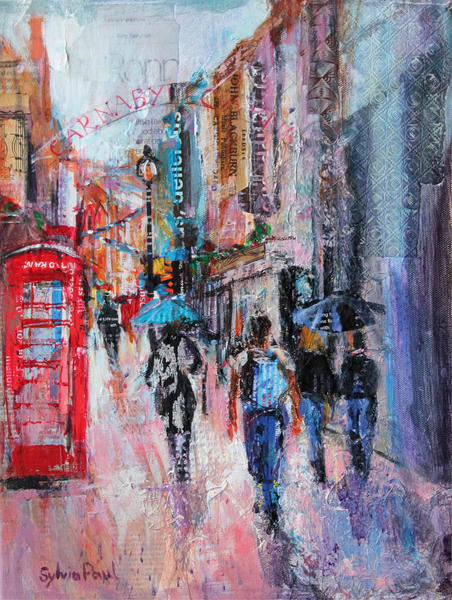 Rainy Day, Carnaby Street von Sylvia  Paul