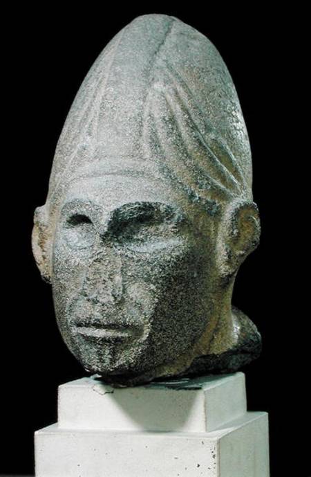 Head of a  god, from Jabbil, Northern Syria von Syrian