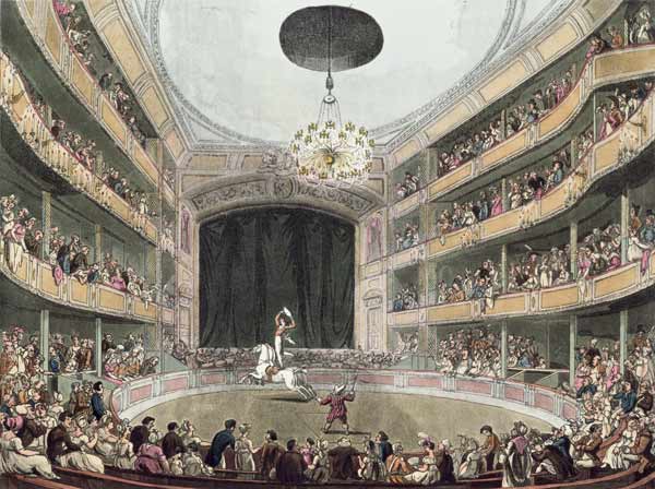 Astley''s Amphitheatre from Ackermann''s \\Microcosm of London\\\\\"" von T.(1756-1827) Rowlandson