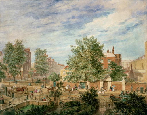 Marylebone Road at the Junction with Lisson Grove Showing the Philological School in Summer, 1849 (w von T. Paul Fisher