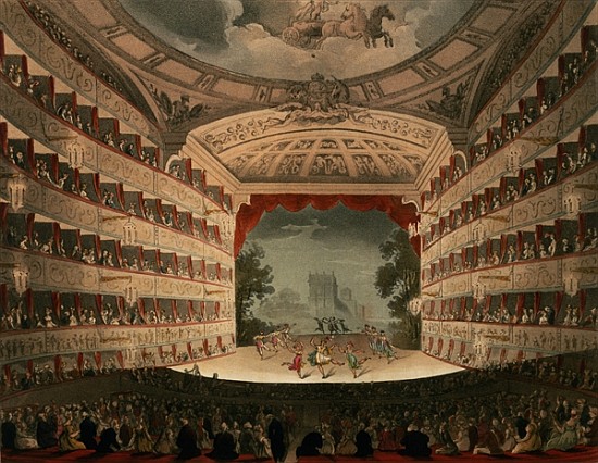 New Covent Garden Theatre, 1810, from ''Ackermann''s Microcosm of London'' von T. Rowlandson