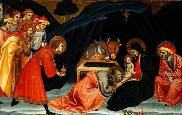 The Adoration of the Magi, c.1499 (oil on wood) von Taddeo  di Bartolo