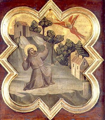St. Francis Receiving the Stigmata (tempera on panel) von Taddeo Gaddi