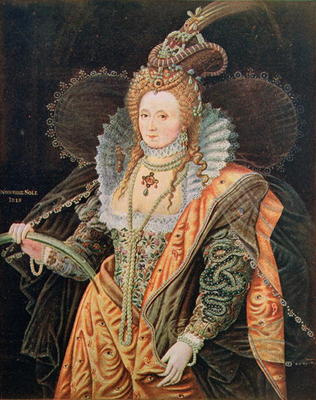 Elizabeth I (1533-1603) (colour litho) von Taddeo Zuccari