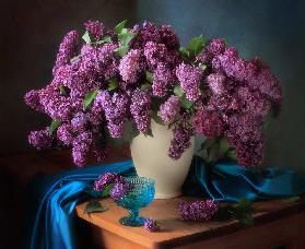 Still life with fragrant lilac