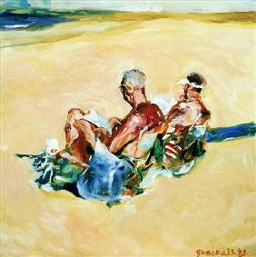 Sidney Beach Bums, 1984 (oil on canvas) 