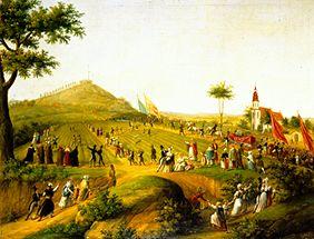 Die Aufschüttung des Tadeusz Kosciuszko-Hügels, 1859