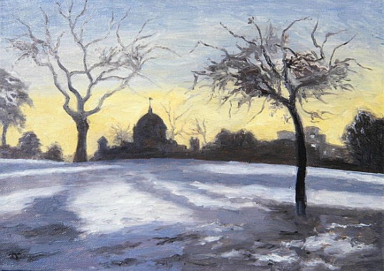 Snowscape, The Royal Observatory'', 2007 (oil on canvas)  von Terry  Scales