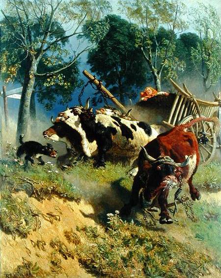 The team of oxen breaks loose von Teutwart Schmitson