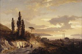 Konstantinopel und der Bosporus von der asiatischen Seite gesehen 1864