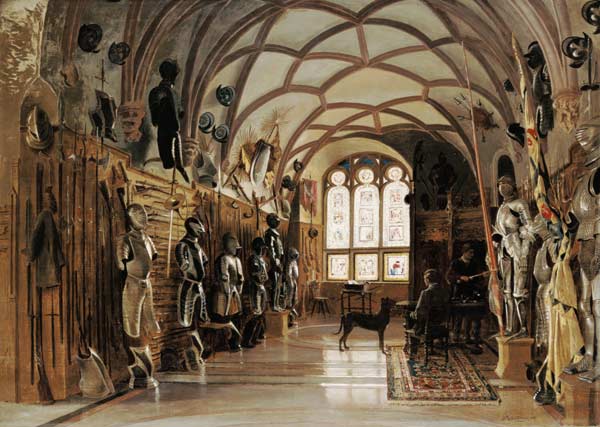 Die Waffenhalle auf Schloss Sigmaringen von Themistokles von Eckenbrecher