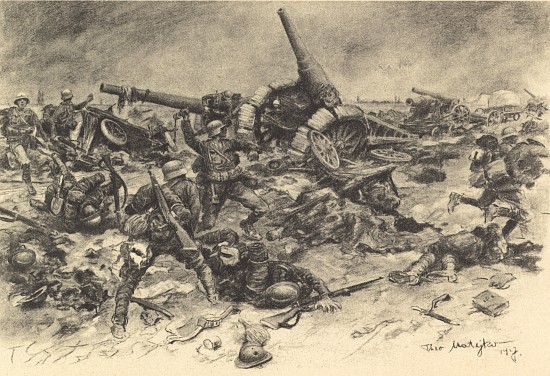 Austrian Hungarian infantry in fight with the Italian reservists von Theo Matejko