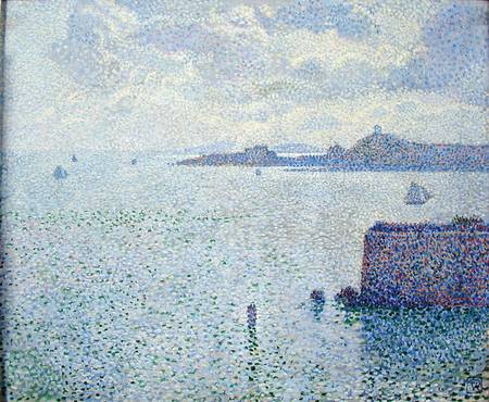 Sailing Boats in an Estuary von Theo van Rysselberghe