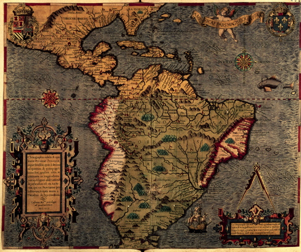 Landkarte von Amerika von Theodor de Bry