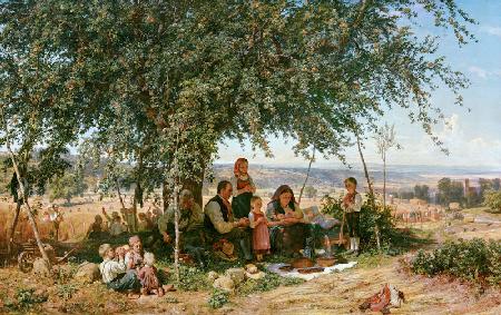 Mittagsgebet bei der Ernte 1861