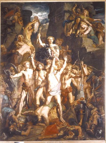 The Defence of Gaul von Théodore Chassériau