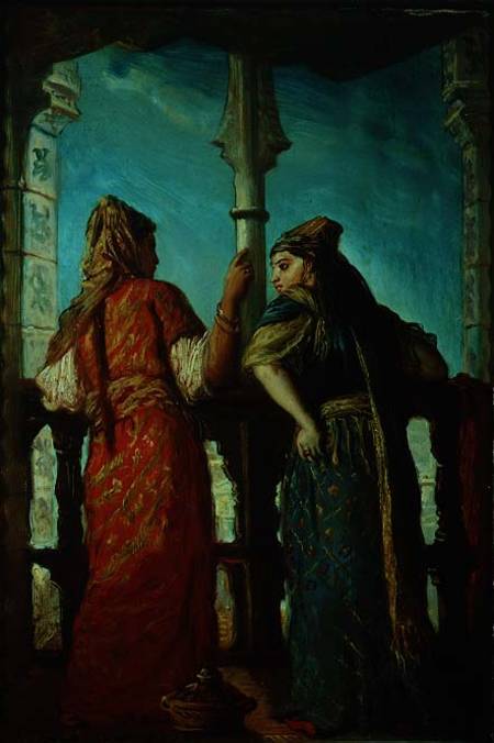 Jewish Women at the Balcony, Algiers von Théodore Chassériau