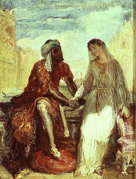 Othello and Desdemona in Venice von Théodore Chassériau