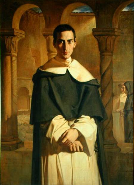 Portrait of Jean Baptiste Henri Lacordaire (1802-61), French prelate and theologian von Théodore Chassériau