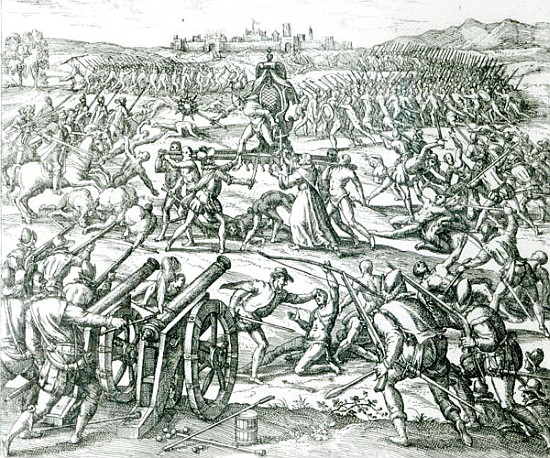 The Battle of Cajamarca von Theodore de Bry