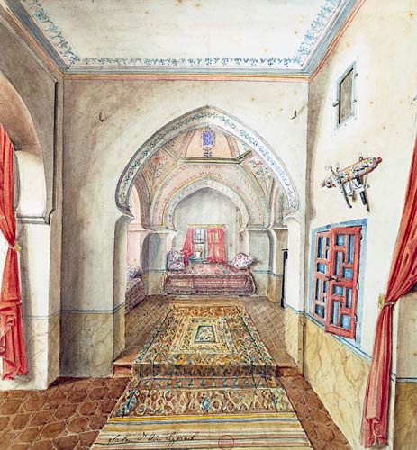 A Moorish Interior, Algiers  on von Theodore Leblanc