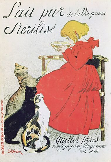 Poster advertising 'Pure Sterilised Milk from La Vingeanne' von Théophile-Alexandre Steinlen