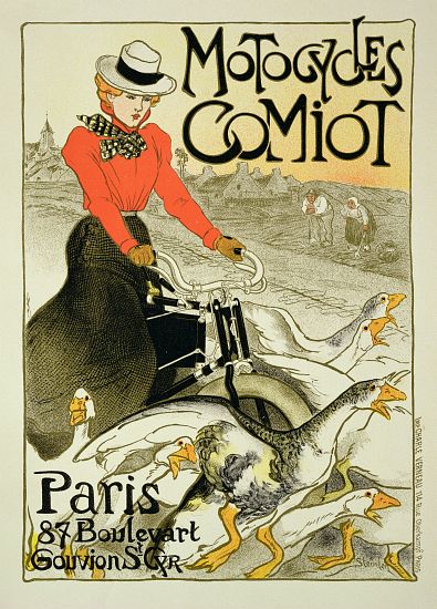 Reproduction of a Poster Advertising Comiot Motorcycles von Théophile-Alexandre Steinlen
