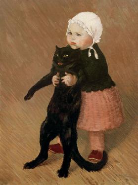 La fillette au chat 1889