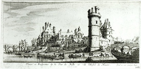 Perspective view of the Tour de Nesle and the Hotel de Nevers von the Younger Silvestre Israel