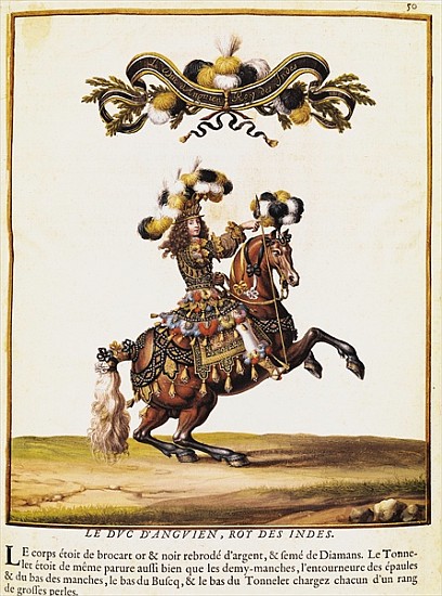 The Duke of Enghien as the King of the Indians at the Carousel Performed for Louis XIV (1638-1715) i von the Younger Silvestre Israel
