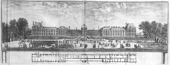 View of the Palais des Tuileries from the gardens von the Younger Silvestre Israel