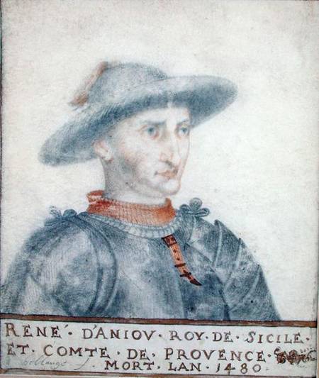 Portrait of Rene I (1409-80) Duke of Anjou von Thierry Bellange