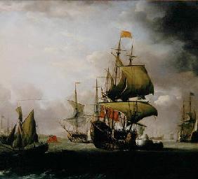 The Royal William returning to England (oil on canvas) 20th