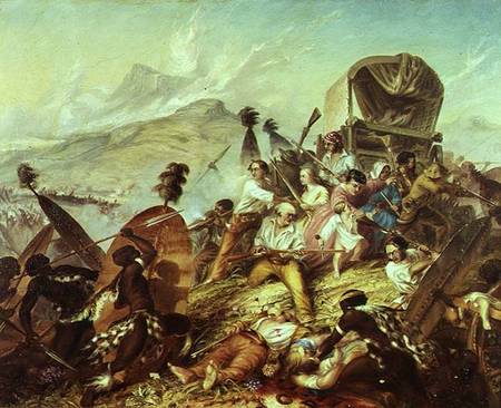 The Battle of Blauwkrantz von Thomas Baines