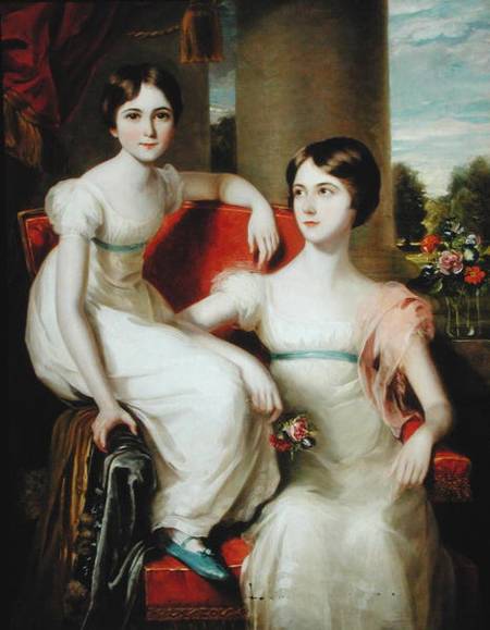 Portrait of Lady Caroline Augusta (d.1898) and Lady Henrietta (d.1860) Pelham-Clinton von Thomas Barber