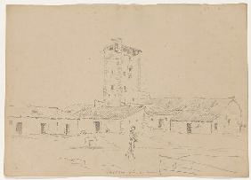 Fonadaco, where we lunched (pencil on paper) 1842