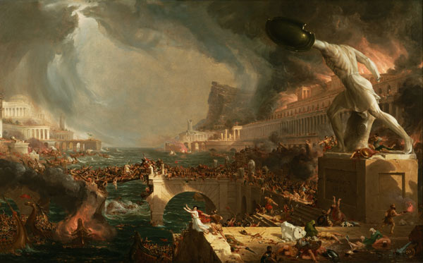Der Weg des Imperiums: Vernichtung (The Course of Empire: Destruction). 1836 von Thomas Cole