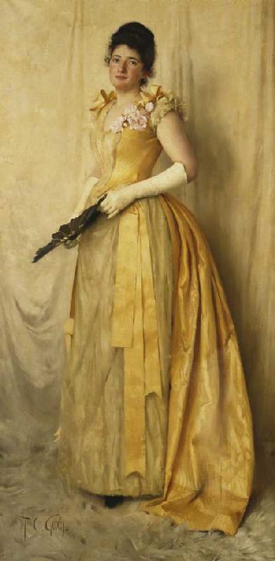 Dame in Gold - Porträt von Mrs von Thomas Cooper Gotch