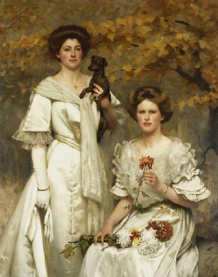 Hilda und Margaret, Töchter des Professor Sir Edward Poulton Um 1905