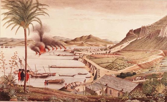 Gibraltar on the morning after the great Franco-Spanish attack von Thomas Davies